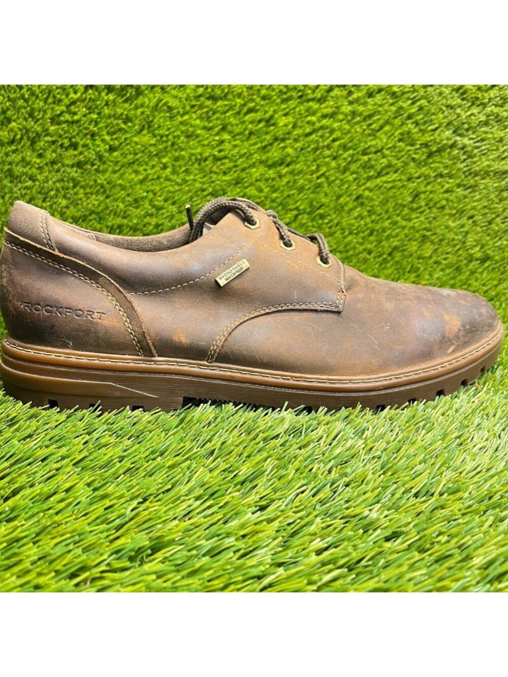 Rockport Weather or Not Mens Size 11.5 Brown Waterproof Plain Toe Oxford Shoes